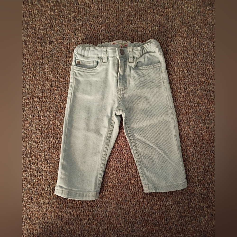 Bonpoint Cookie Jeans Light Blue 6-12 Months EUC